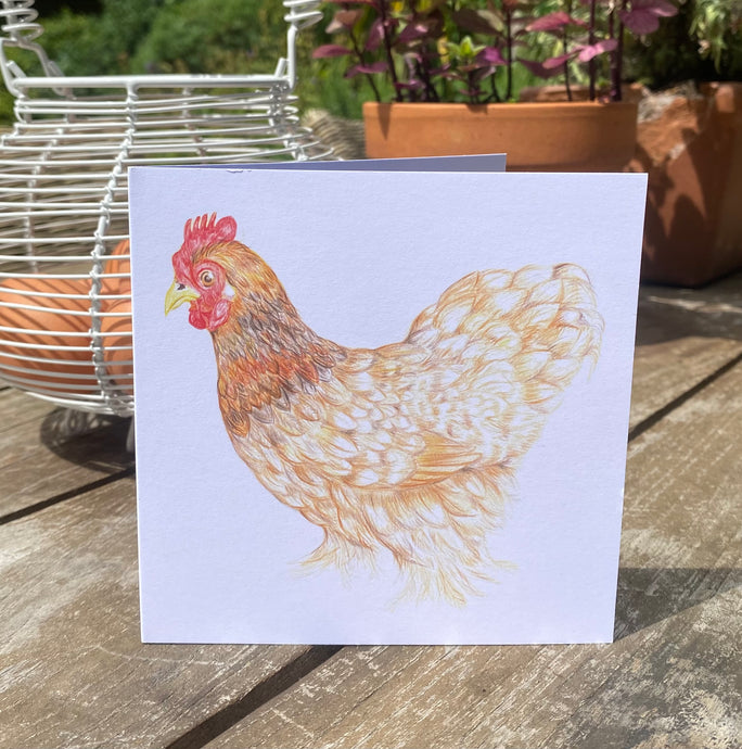 Annabelle Chicken greetings card
